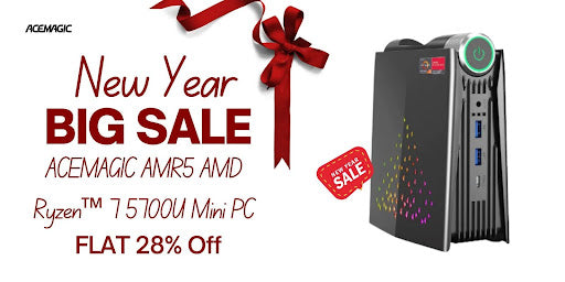 Enjoy New Year Sale: 28% Off on ACEMAGIC AMR5 AMD Ryzen™ 7 5700U