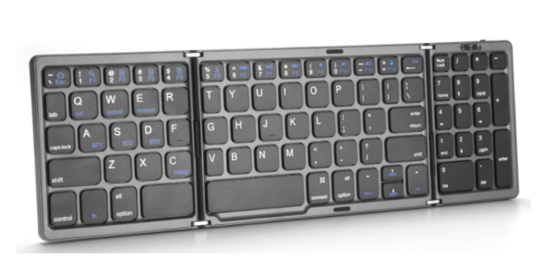 Portable Wireless Bluetooth Three-Section Folding Keyboard